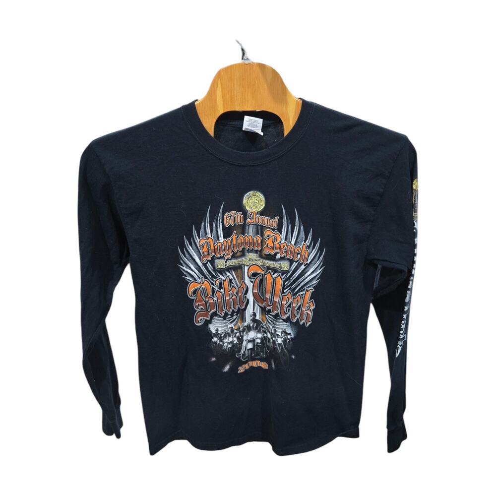 2008 67th Annual Daytona Beach Bike Week Large Long Sleeve Shirt - Preowned